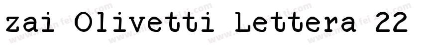 zai Olivetti Lettera 22 Typewriter字体转换
